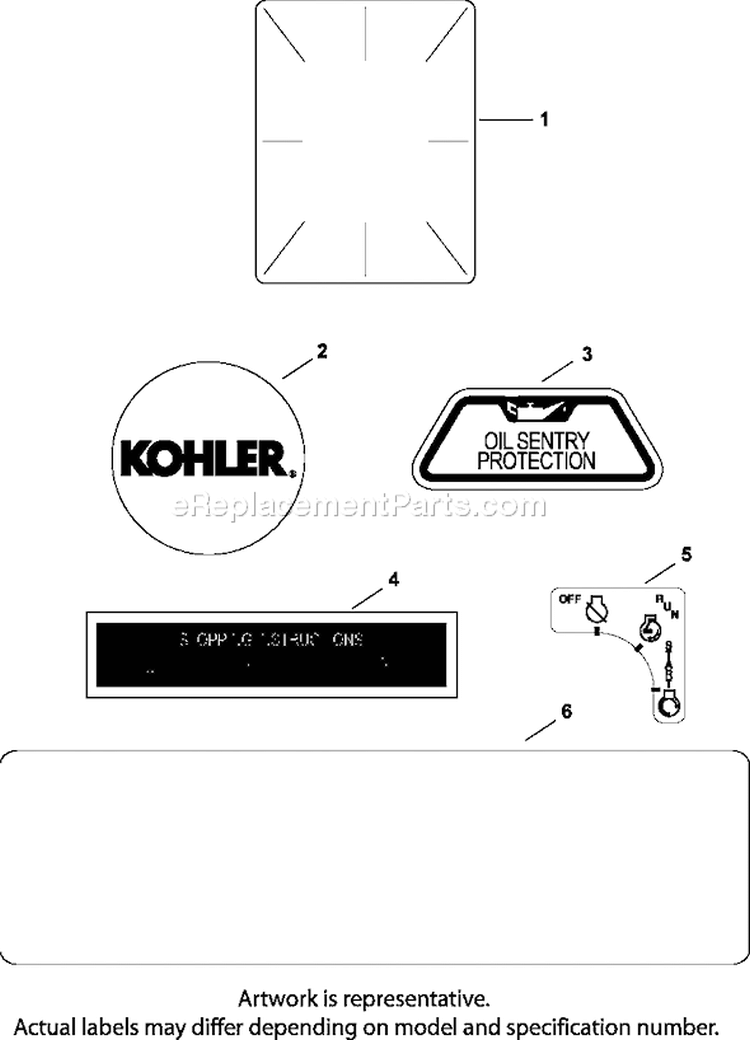 Page E Diagram and Parts List for CH23-76596  Kohler Engine