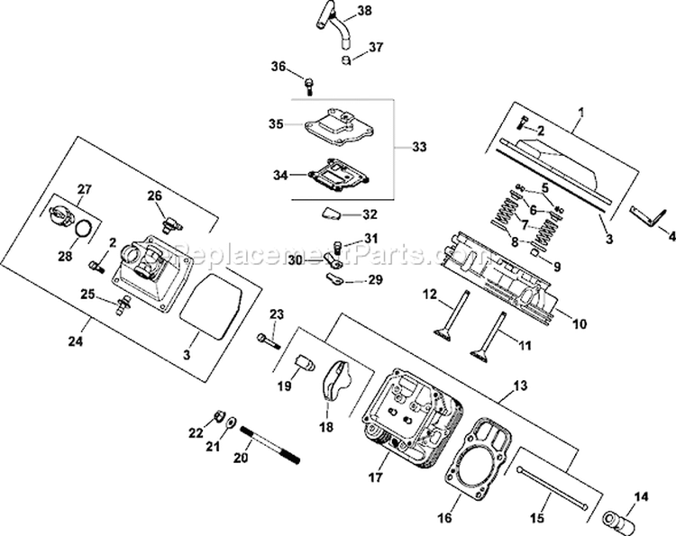 Page I Diagram and Parts List for CH23-76609  Kohler Engine