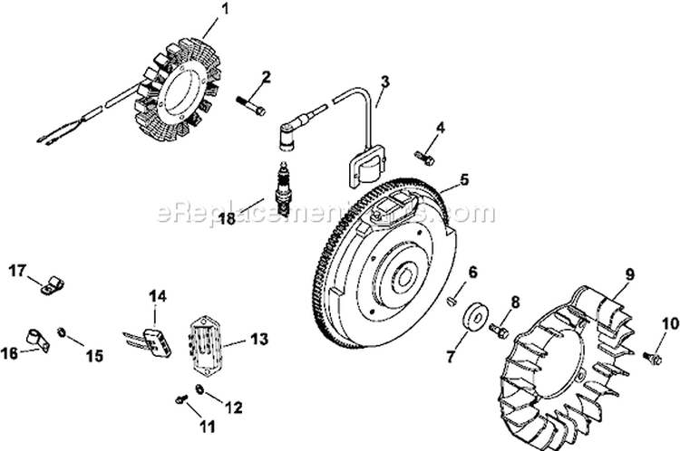 Page I Diagram and Parts List for CH23-76610  Kohler Engine