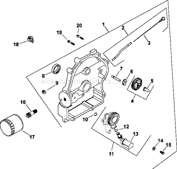 Page L Diagram and Parts List for CH23-76611  Kohler Engine