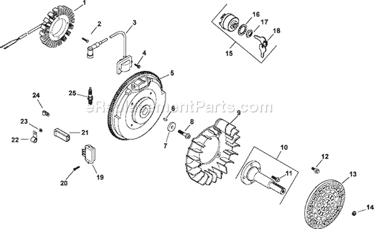 Page I Diagram and Parts List for CH23-76624  Kohler Engine