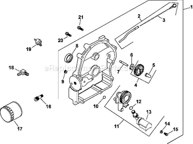 Page L Diagram and Parts List for CH23-76615  Kohler Engine