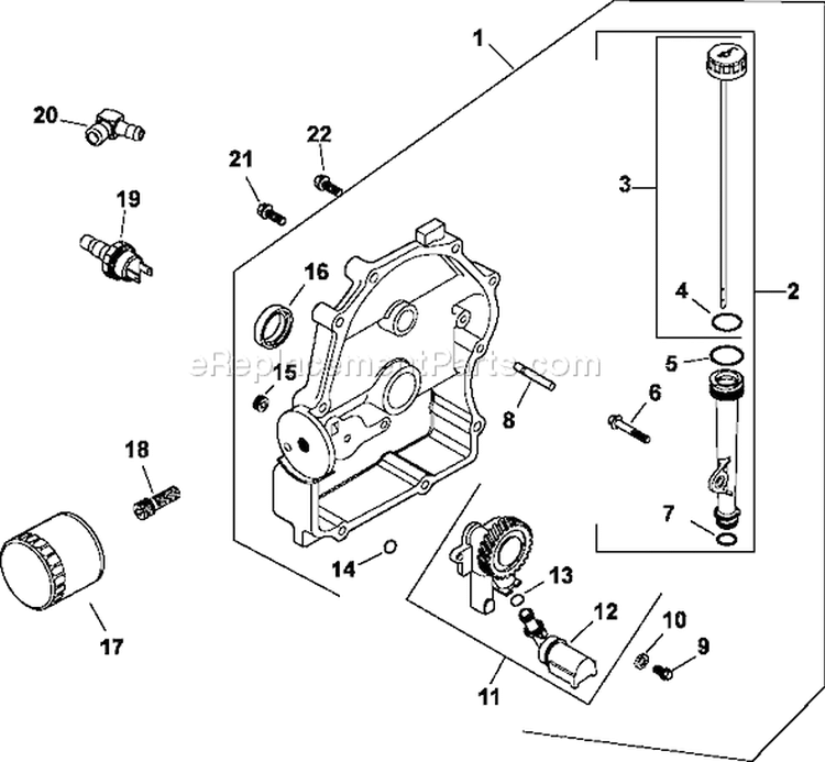 Page J Diagram and Parts List for CH23-76631  Kohler Engine