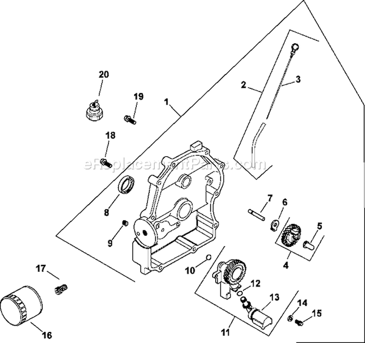 Page L Diagram and Parts List for CH23-76632  Kohler Engine