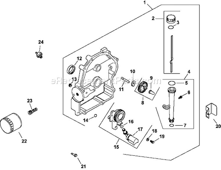 Page J Diagram and Parts List for CH23-76635  Kohler Engine