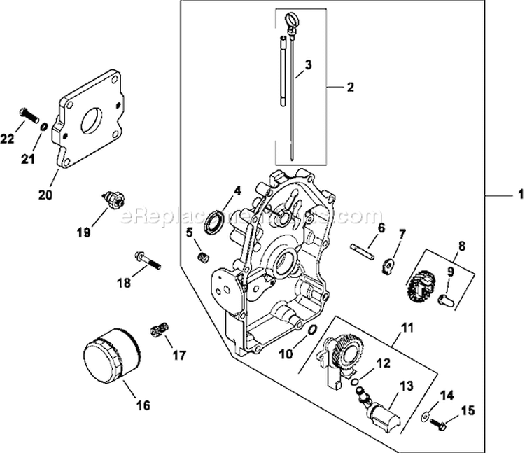 Page K Diagram and Parts List for CH23-76640  Kohler Engine
