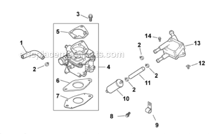Fuel System 8-24-255 Diagram and Parts List for CH23S-76528  Kohler Engine
