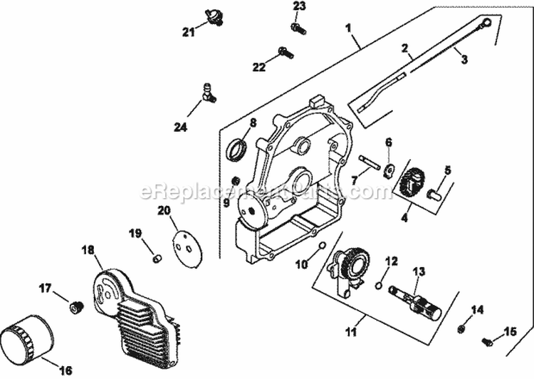 Page L Diagram and Parts List for CH25-68543  Kohler Engine