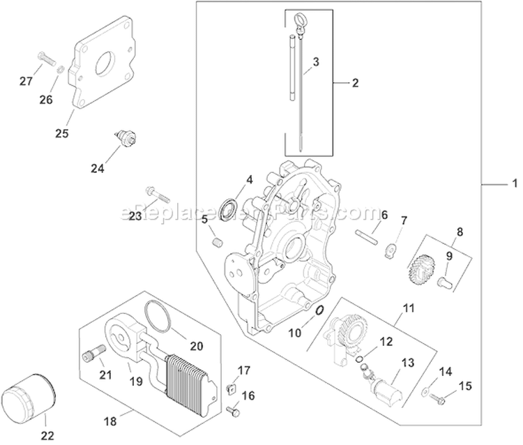 Page L Diagram and Parts List for CH25-68564  Kohler Engine