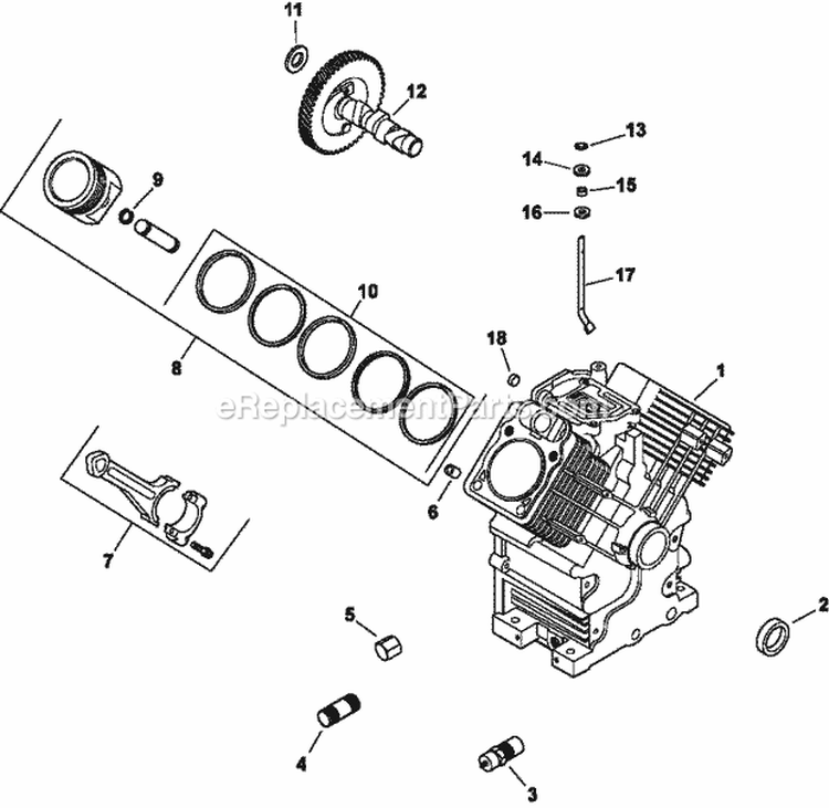 Page C Diagram and Parts List for CH25-68573  Kohler Engine