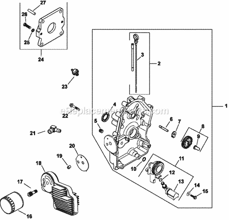 Page K Diagram and Parts List for CH25-68575  Kohler Engine