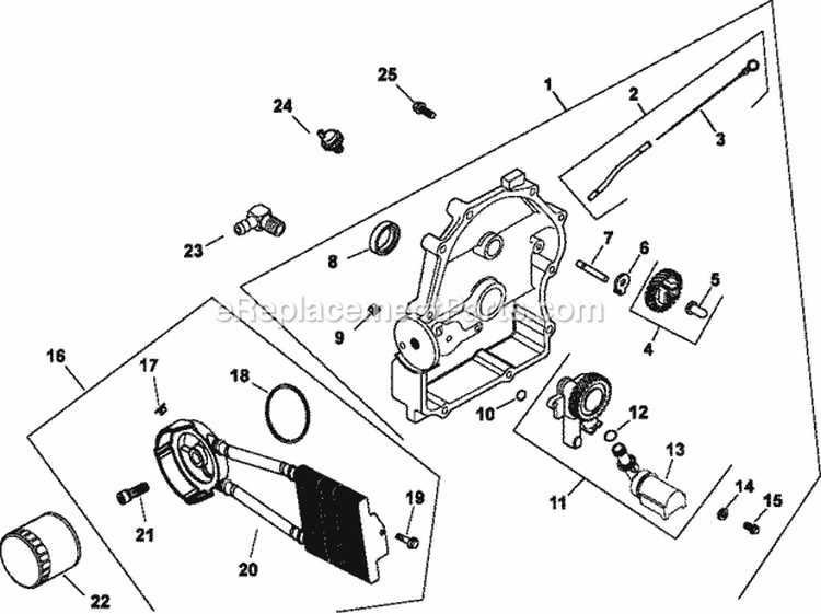 Page L Diagram and Parts List for CH25-68576  Kohler Engine