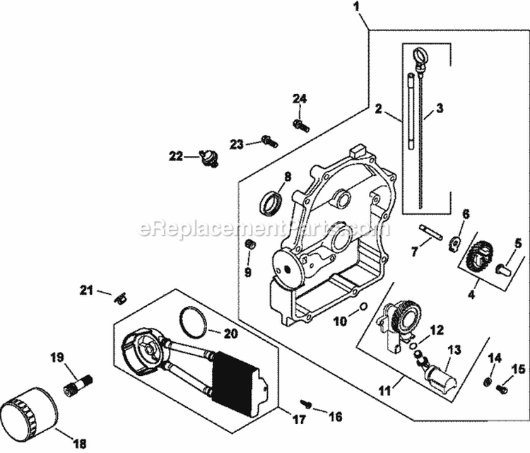 Page K Diagram and Parts List for CH25-68584  Kohler Engine