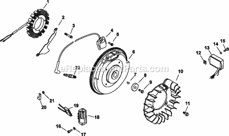 Page J Diagram and Parts List for CH25-68596  Kohler Engine