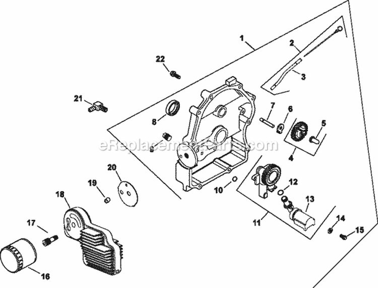 Page K Diagram and Parts List for CH25-68596  Kohler Engine