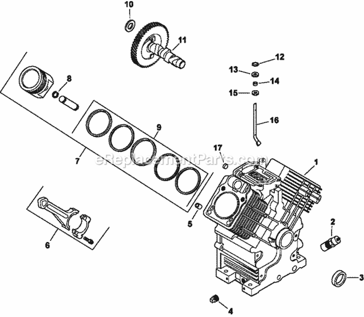 Page C Diagram and Parts List for CH25-68597  Kohler Engine