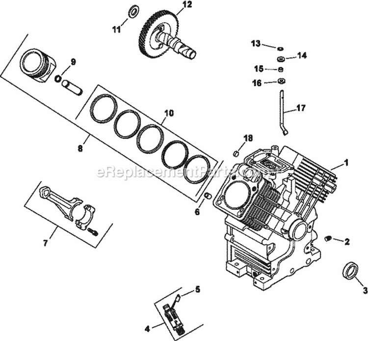 Page D Diagram and Parts List for CH25-68598  Kohler Engine