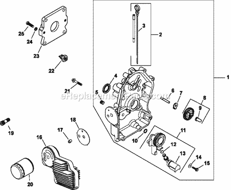 Page L Diagram and Parts List for CH25-68608  Kohler Engine