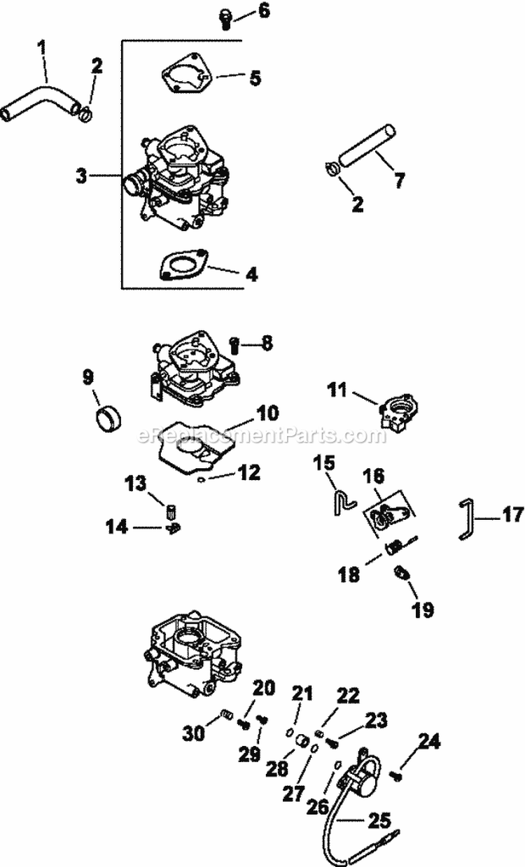 Page I Diagram and Parts List for CH25-68617  Kohler Engine