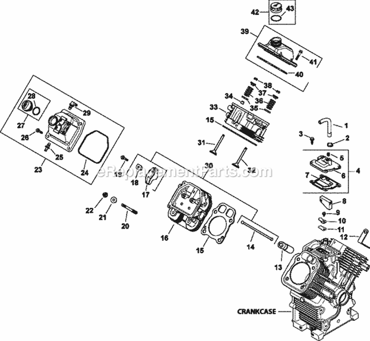 Page H Diagram and Parts List for CH25-68619  Kohler Engine