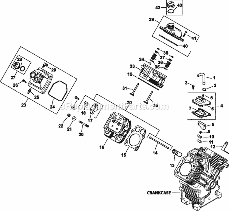 Page H Diagram and Parts List for CH25-68613  Kohler Engine