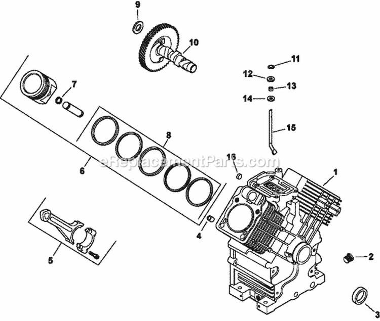 Page C Diagram and Parts List for CH25-68631  Kohler Engine