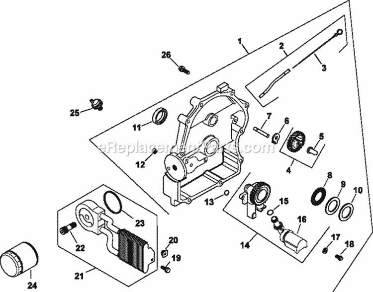 Page K Diagram and Parts List for CH20-64661  Kohler Engine