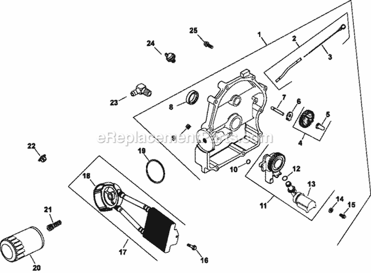 Page K Diagram and Parts List for CH25-68691  Kohler Engine