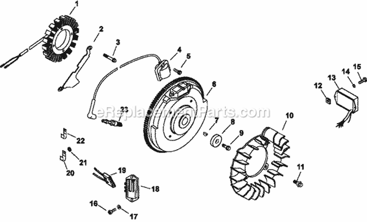 Page J Diagram and Parts List for CH25-68692  Kohler Engine