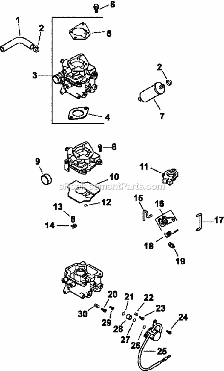 Page H Diagram and Parts List for CH25-68697  Kohler Engine