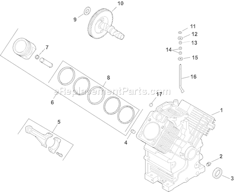 Page C Diagram and Parts List for CH25GS-68580  Kohler Engine