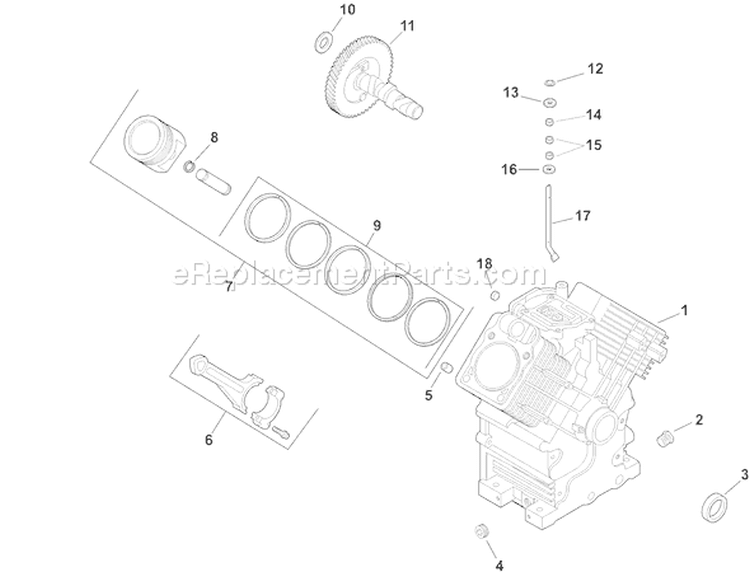 Page C Diagram and Parts List for CH25GS-68633  Kohler Engine