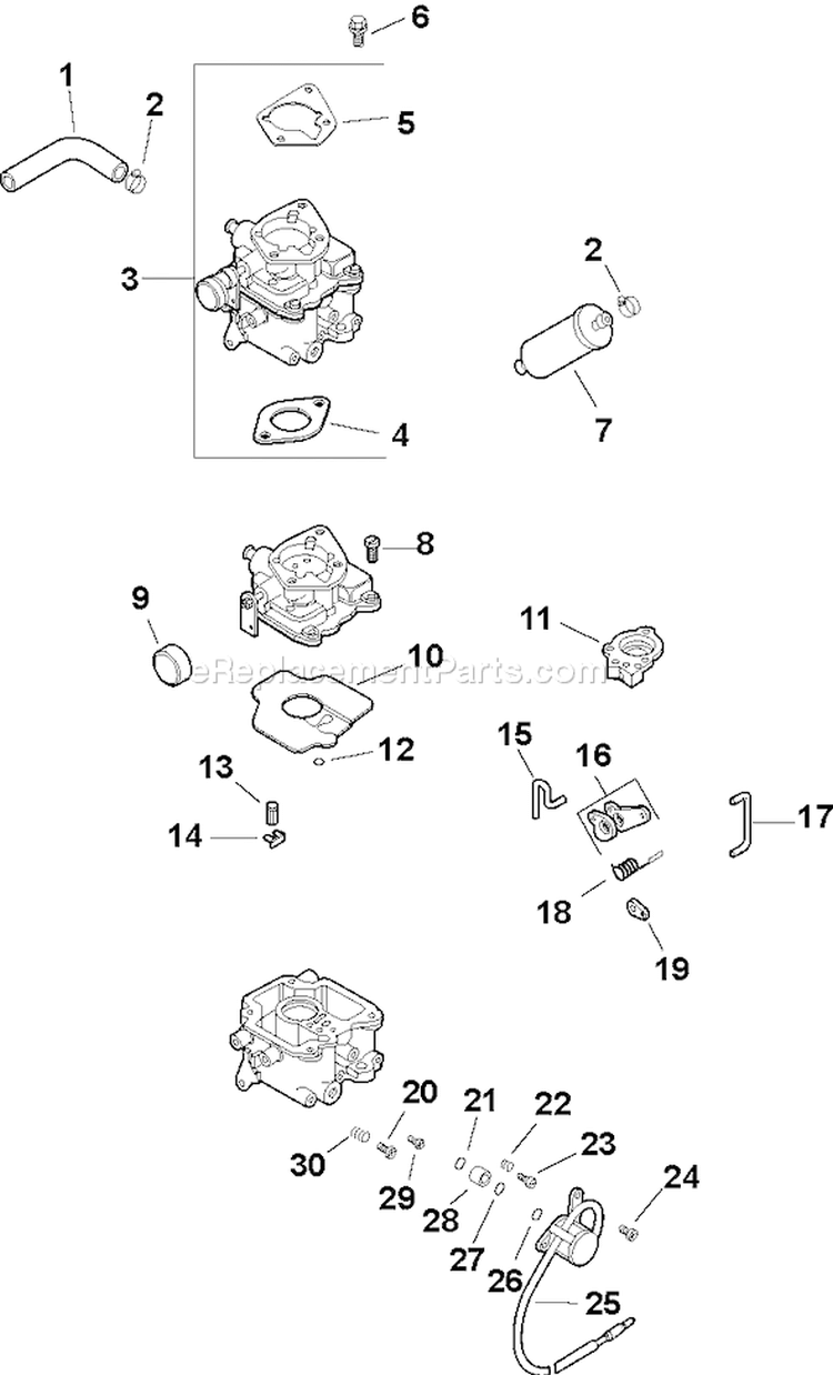 Page H Diagram and Parts List for CH25-68564  Kohler Engine