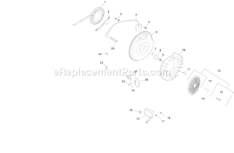 Page J Diagram and Parts List for CH25S-68595  Kohler Engine