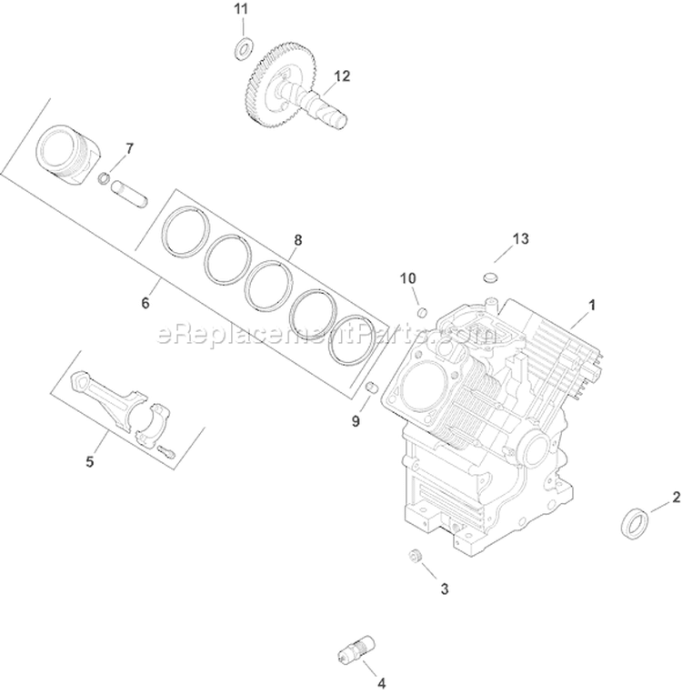 Page C Diagram and Parts List for CH25S-68604  Kohler Engine