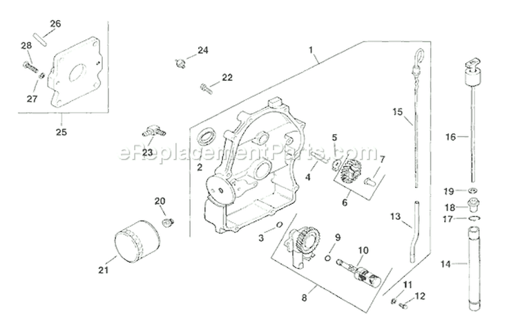 Page O Diagram and Parts List for CH23S-76522  Kohler Engine