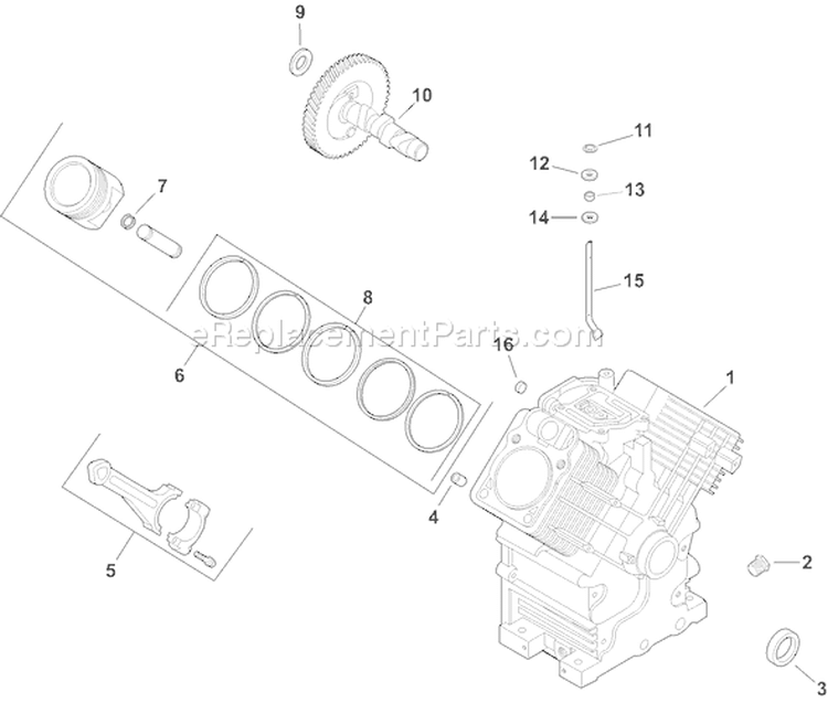 Page C Diagram and Parts List for CH25-68564  Kohler Engine