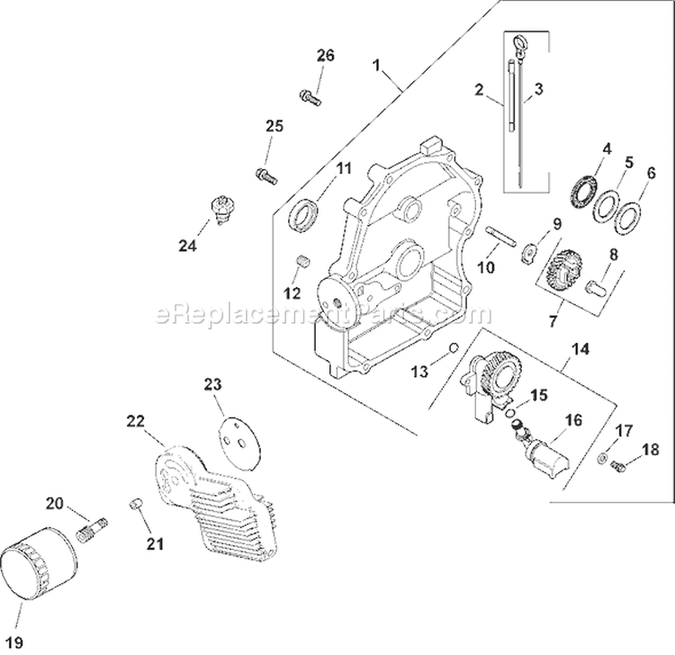 Page L Diagram and Parts List for CH25S-68625  Kohler Engine