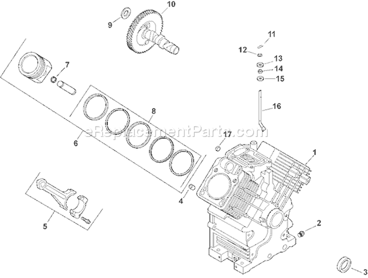 Page C Diagram and Parts List for CH25S-68625  Kohler Engine