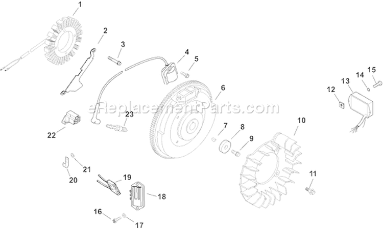 Page K Diagram and Parts List for CH25S-68648  Kohler Engine