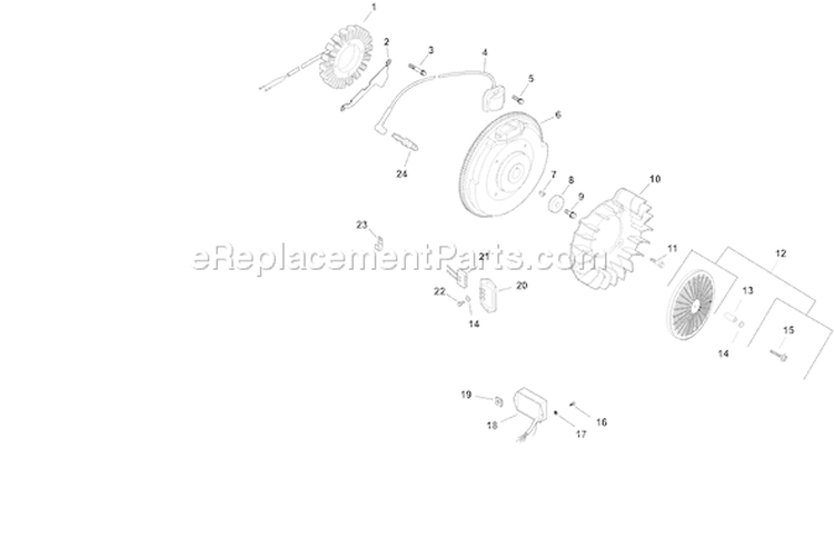 Page J Diagram and Parts List for CH25S-68657  Kohler Engine