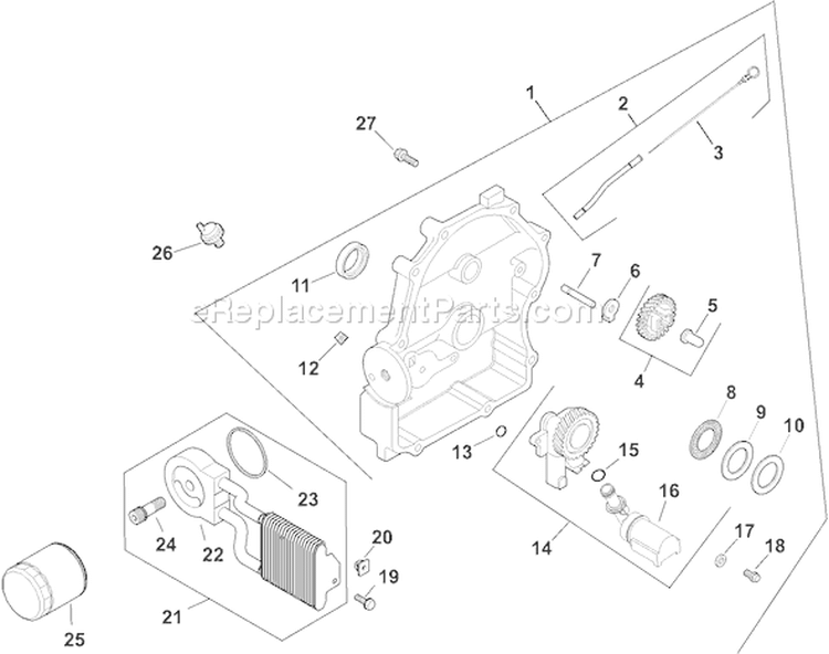 Page L Diagram and Parts List for CH25S-68658  Kohler Engine