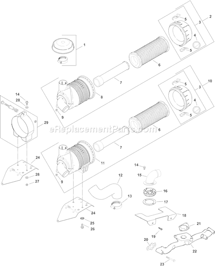 Page A Diagram and Parts List for CH25S-68628  Kohler Engine