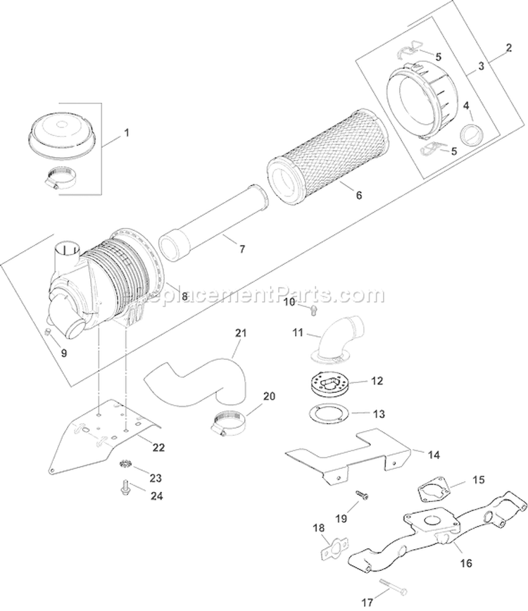Page A Diagram and Parts List for CH18S-62605  Kohler Engine