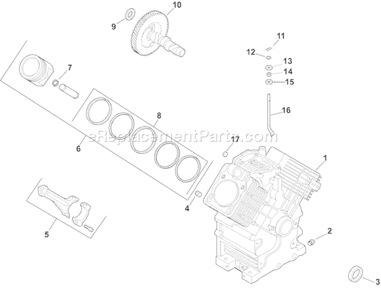 Page C Diagram and Parts List for CH25S-68667  Kohler Engine