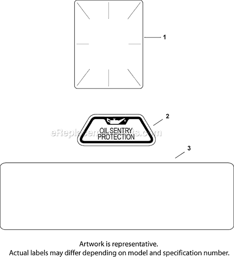 Decals Diagram and Parts List for CH25S-68538  Kohler Engine