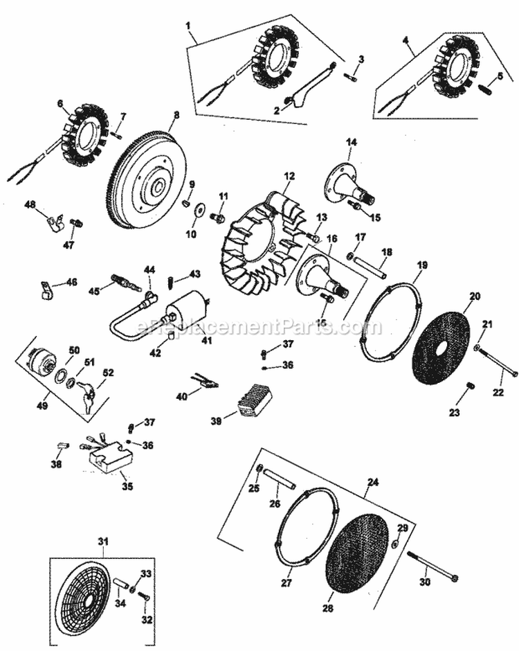 Page N Diagram and Parts List for CH26-78510  Kohler Engine
