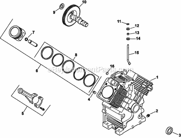 Page D Diagram and Parts List for CH25-68695  Kohler Engine