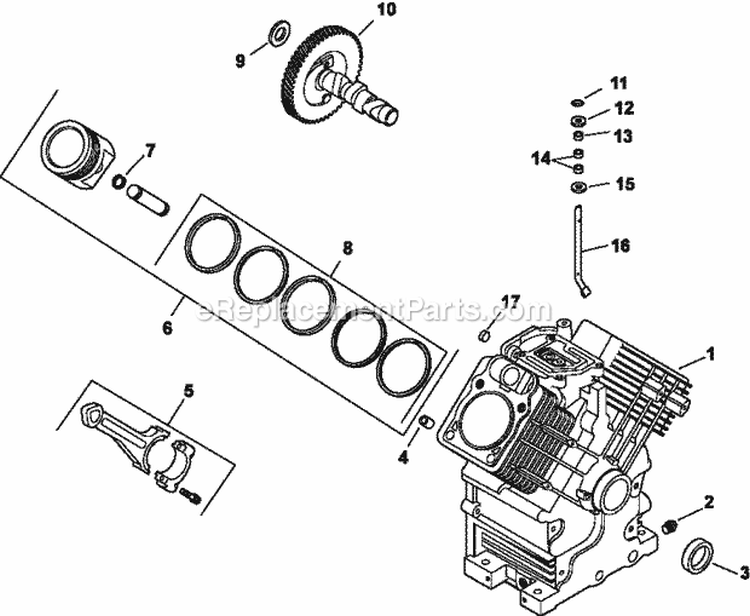 Page D Diagram and Parts List for CH26-78517  Kohler Engine