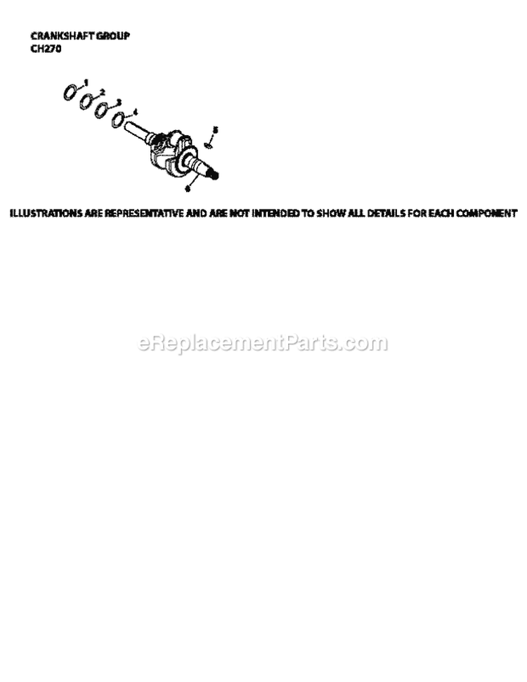 Page D Diagram and Parts List for CH270-0017  Kohler Engine
